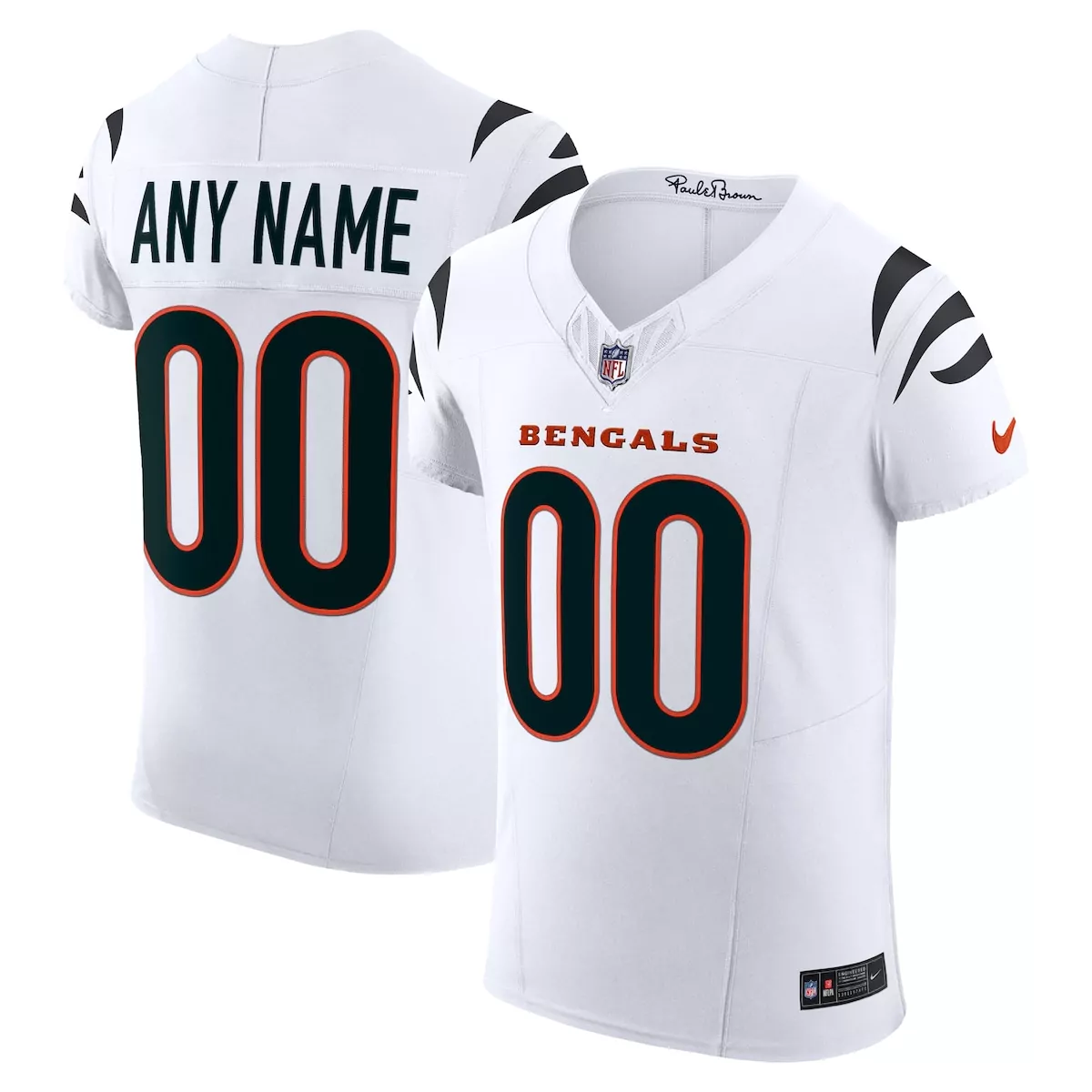 cincinnati bengals white vapor f u s e elite custom jersey