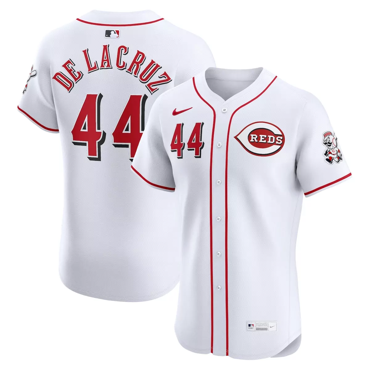 cincinnati reds elly de la cruz white home elite jersey