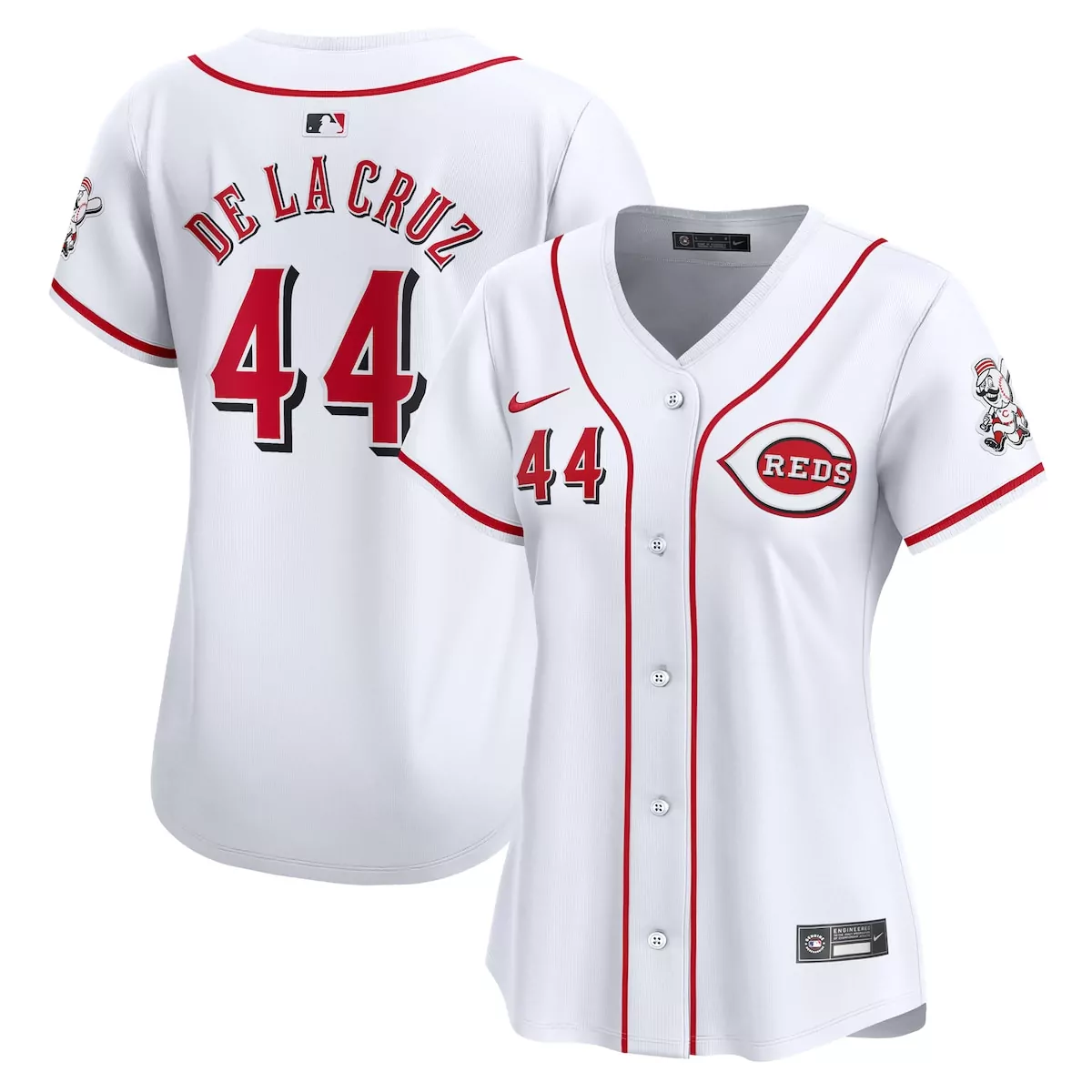 cincinnati reds elly de la cruz white home limited player jersey pqs