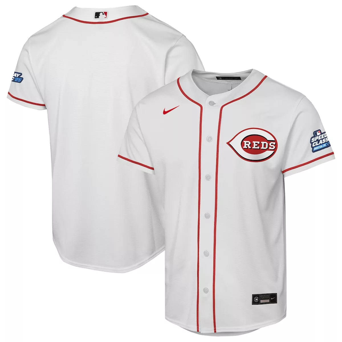cincinnati reds white 2025 mlb speedway classic home limited jersey