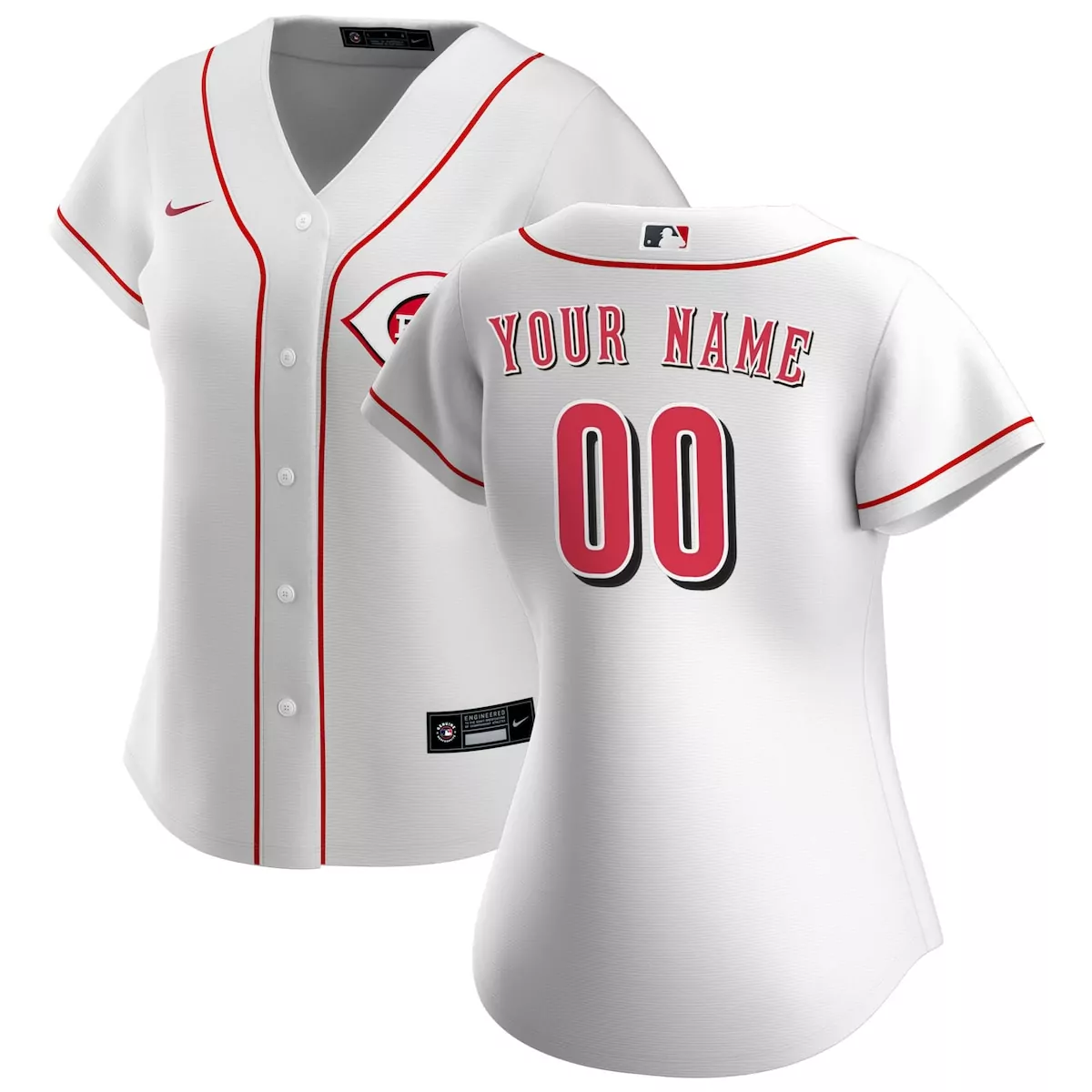 Cincinnati Reds Custom Jersey White Black MLB Personalized Shirt | Stylish Fan Gear for Men, Women & Youth
