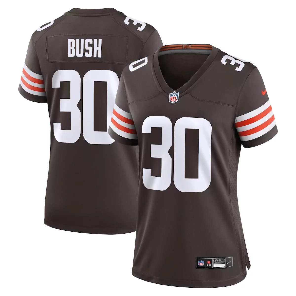 cleveland browns devin bush brown game jersey nmi