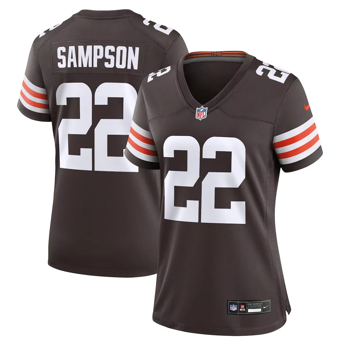 cleveland browns dylan sampson brown team game jersey 2ss