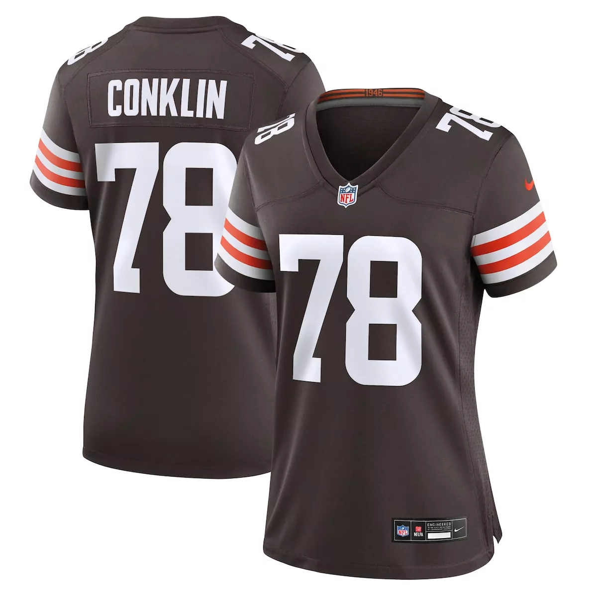 cleveland browns jack conklin brown game jersey mof