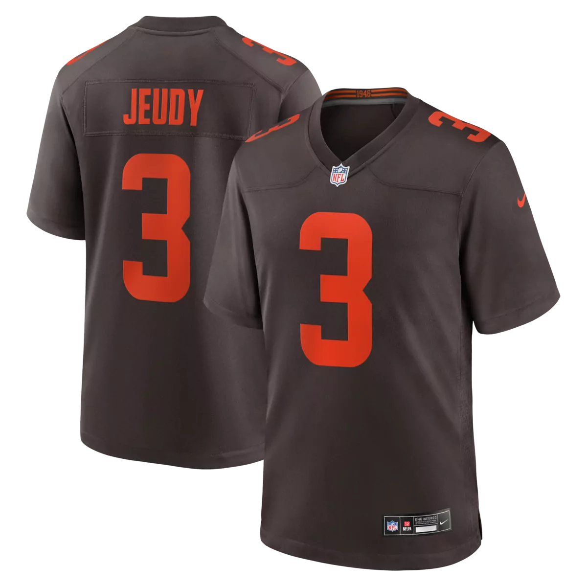 cleveland browns jerome baker brown team game jersey kt8