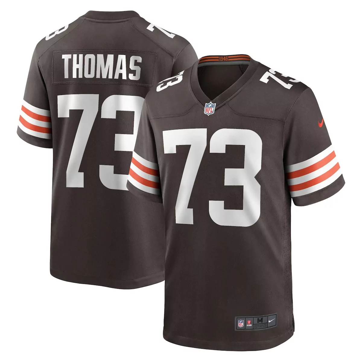 cleveland browns joe thomas brown retired player game jersey