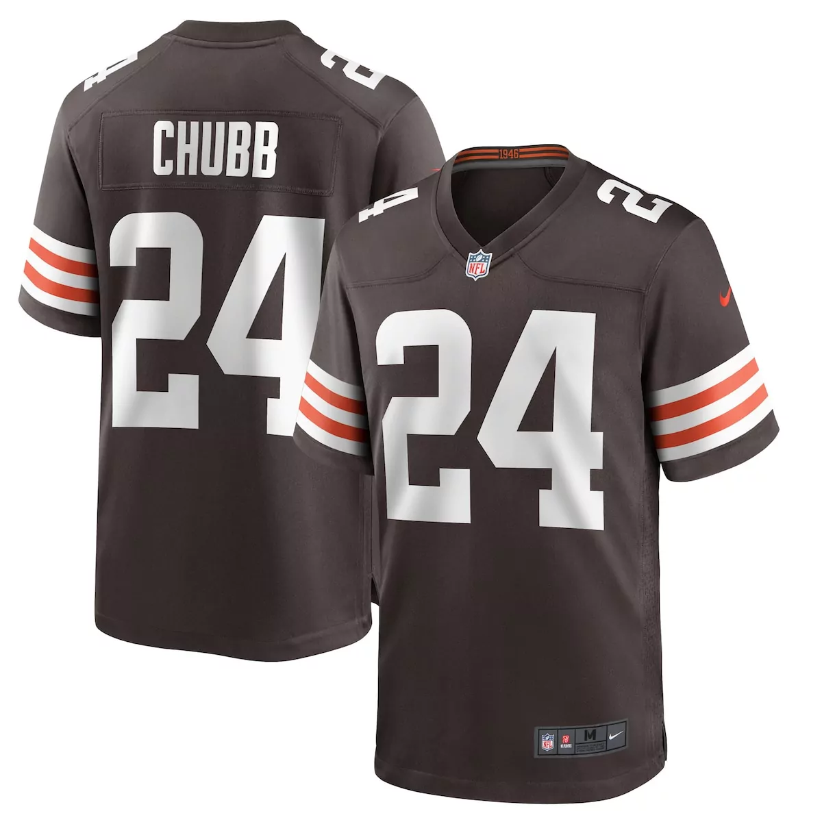 cleveland browns nick chubb brown player game jersey