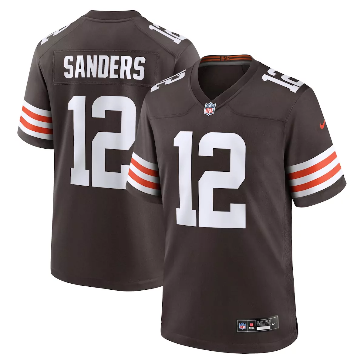cleveland browns shedeur sanders brown game jersey