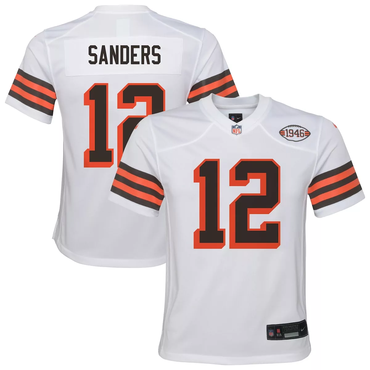 cleveland browns shedeur sanders white alternate game jersey