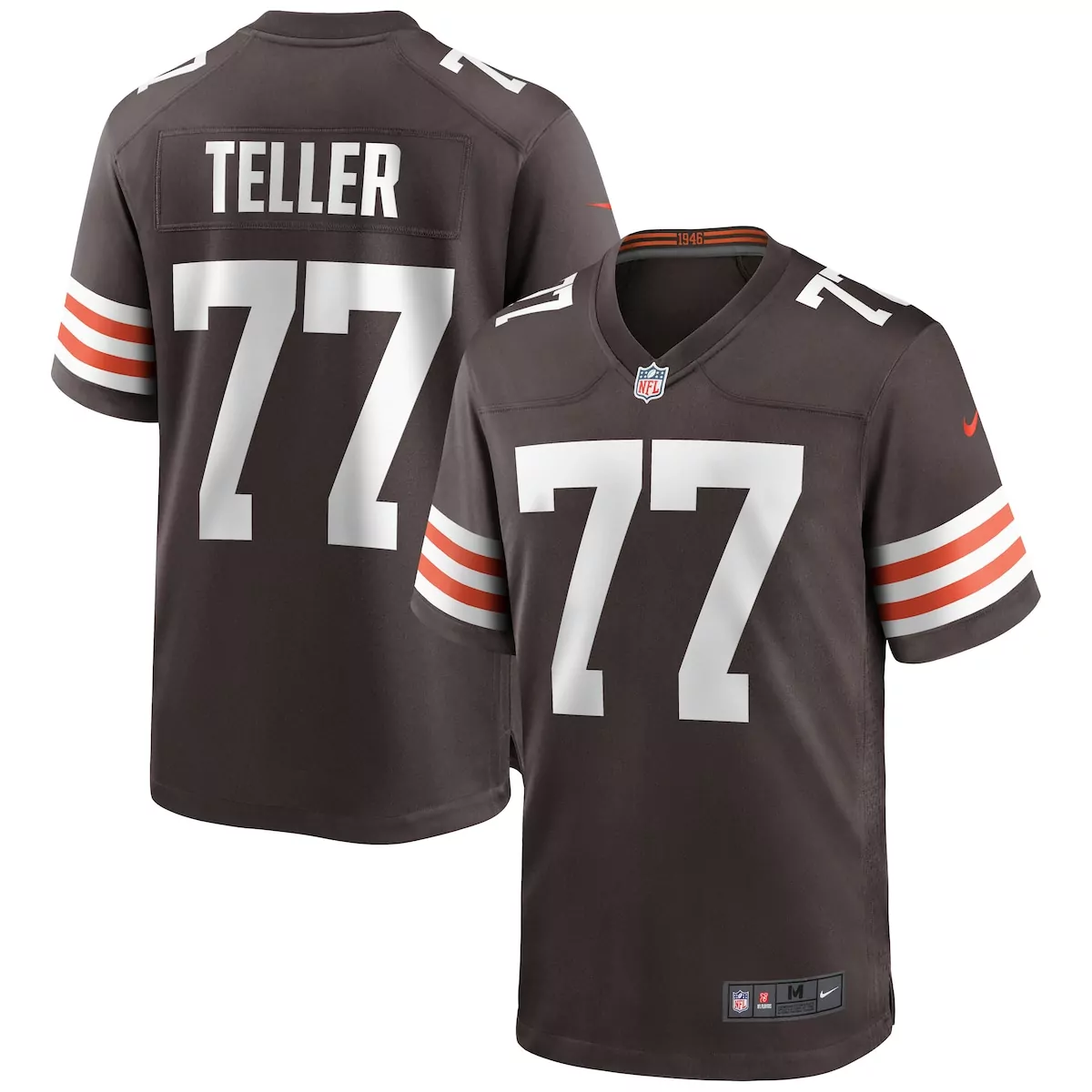 cleveland browns wyatt teller brown game jersey tsy
