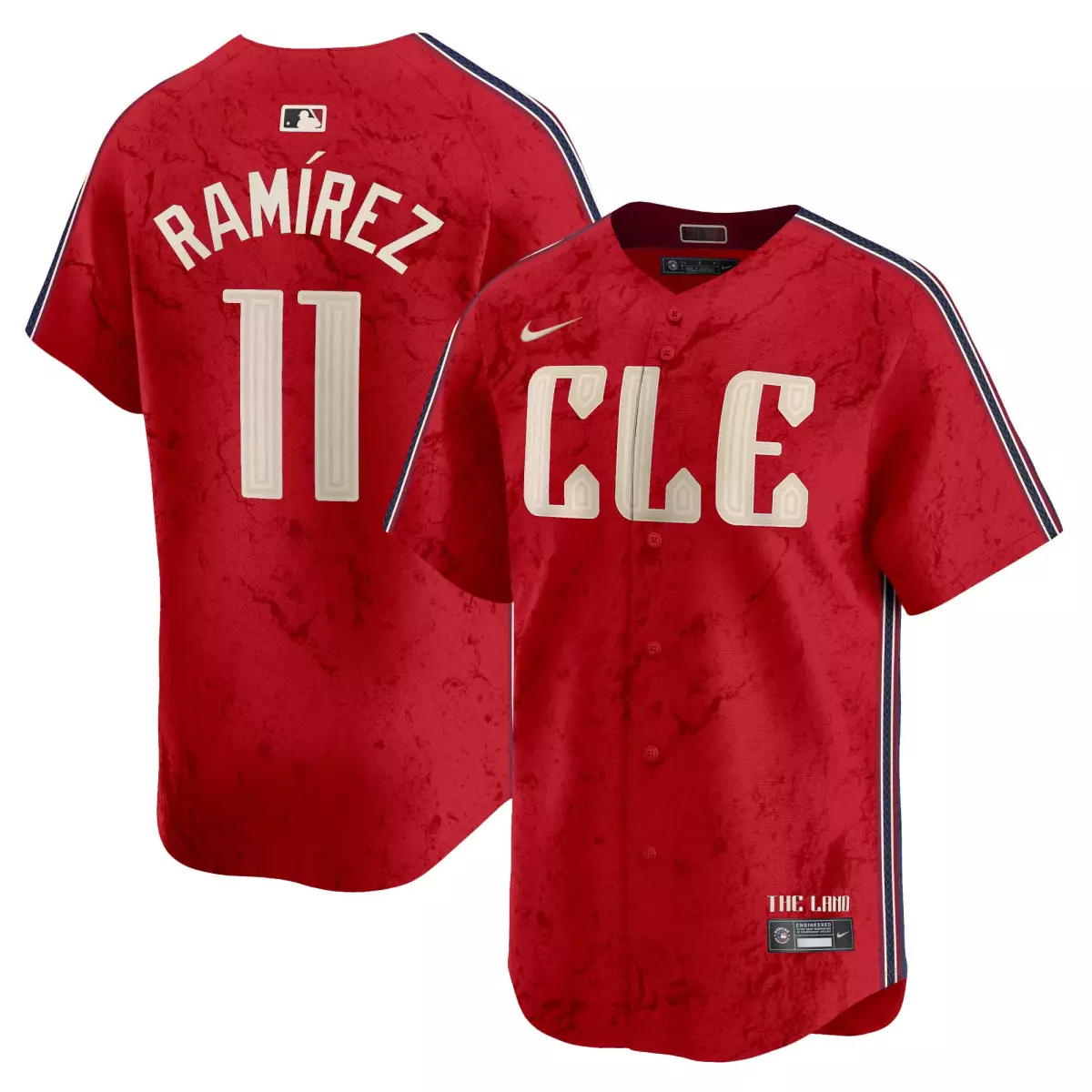cleveland guardians 11 ramirez gray jersey 2025 vapor premier limited all stitched