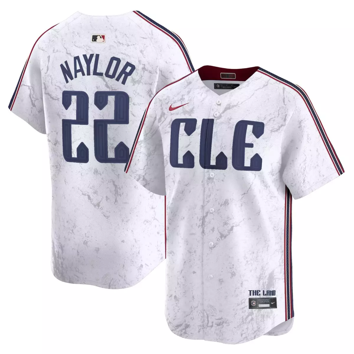 cleveland guardians 22 naylor black jersey 2024 city connect vapor premier limited all stitched