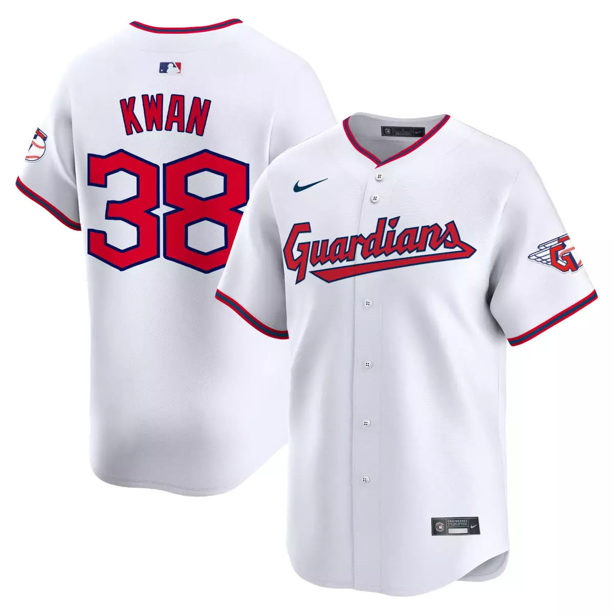 cleveland guardians 38 kwan white jersey 2024 city connect vapor premier limited all stitched