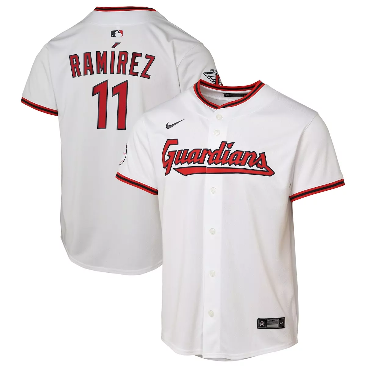 cleveland guardians jose ramirez white home limited player jersey as