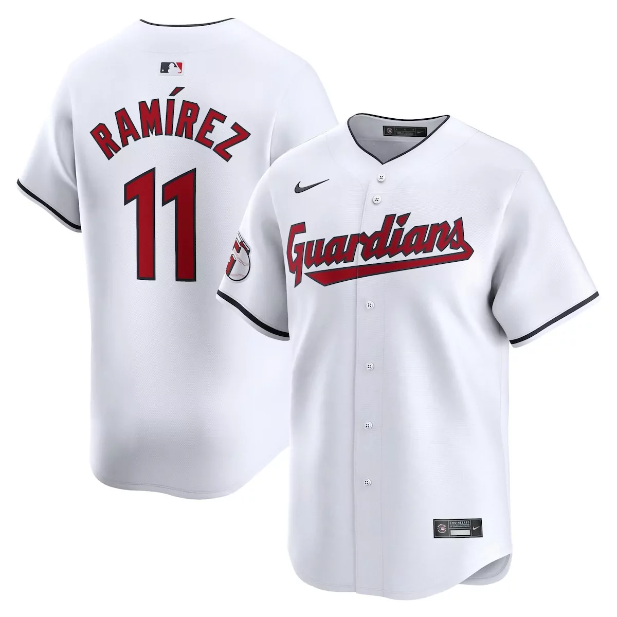 cleveland guardians jose ramirez white home limited player jersey as