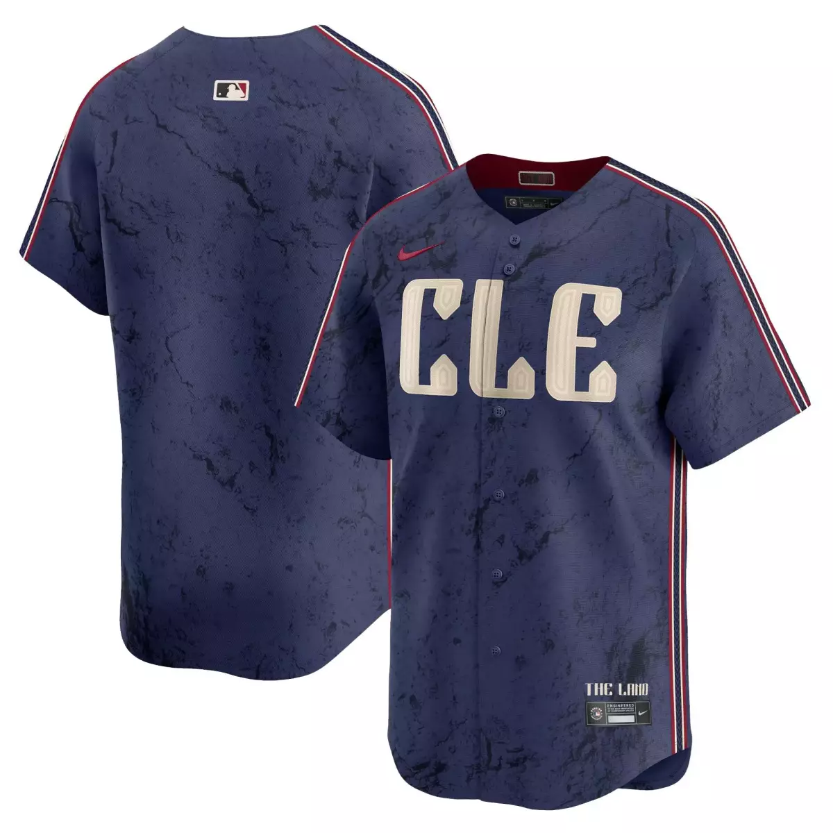 cleveland guardians navy jersey 2024 city connect vapor premier limited all stitched