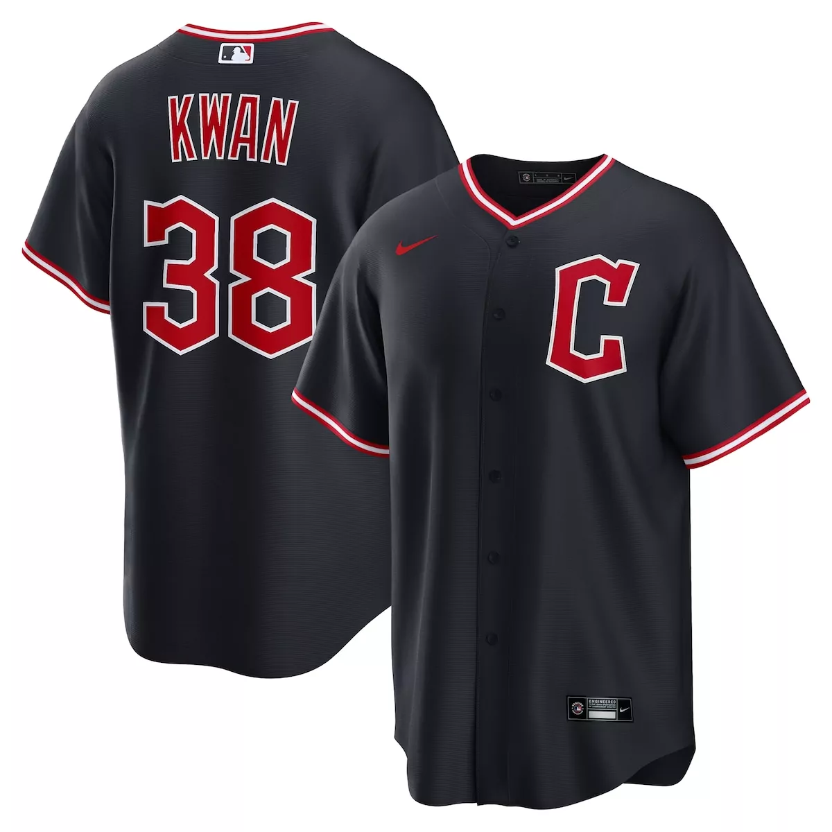 cleveland guardians steven kwan navy alternate jersey