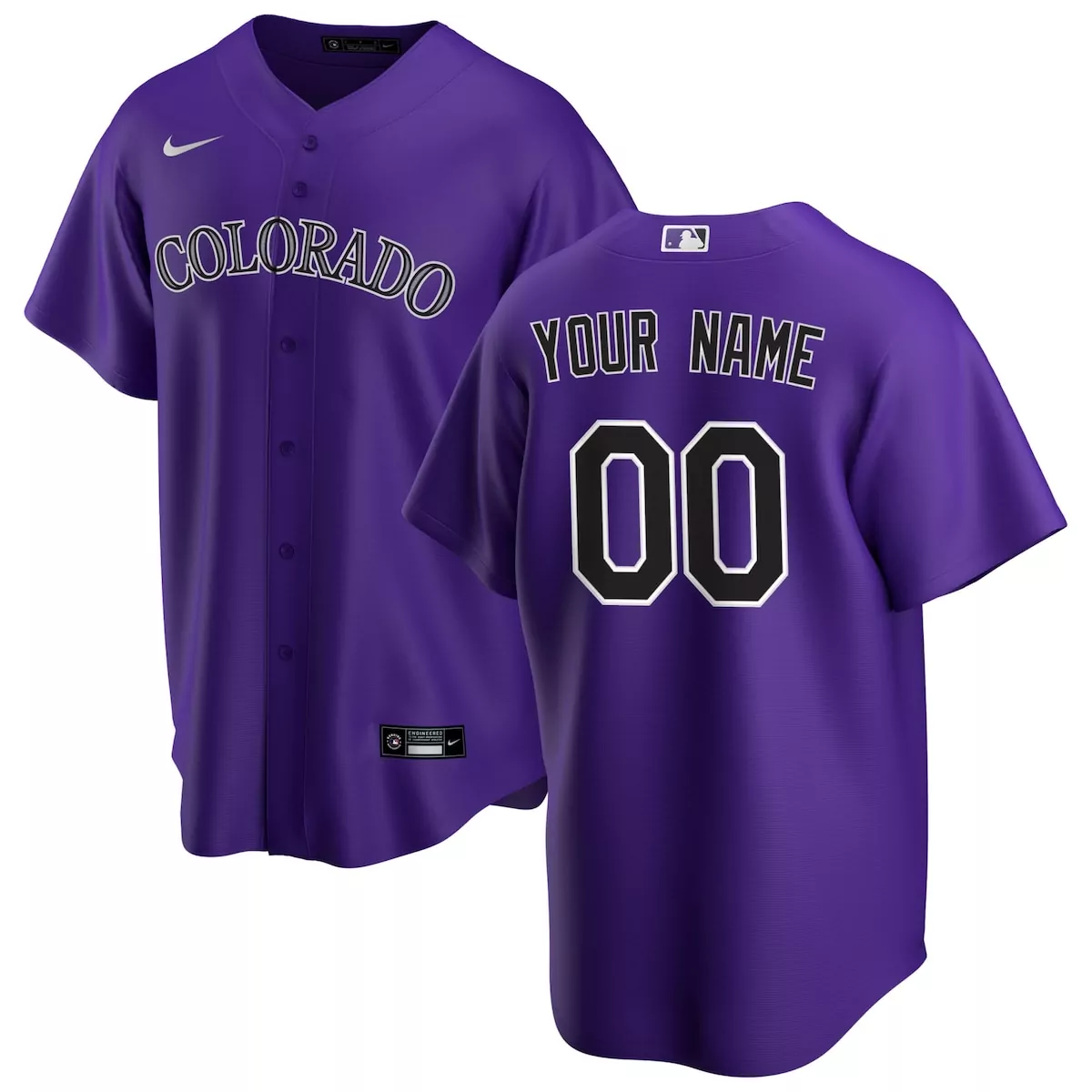 colorado rockies purple alternate custom jersey