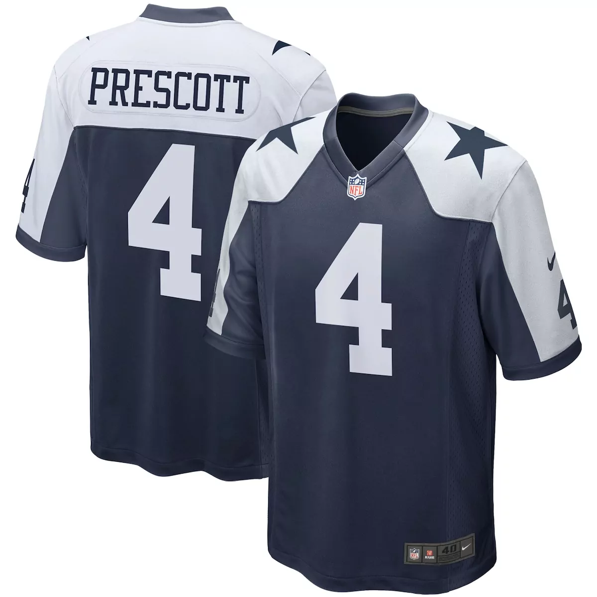 dallas cowboys dak prescott gray inverted legend player performance top