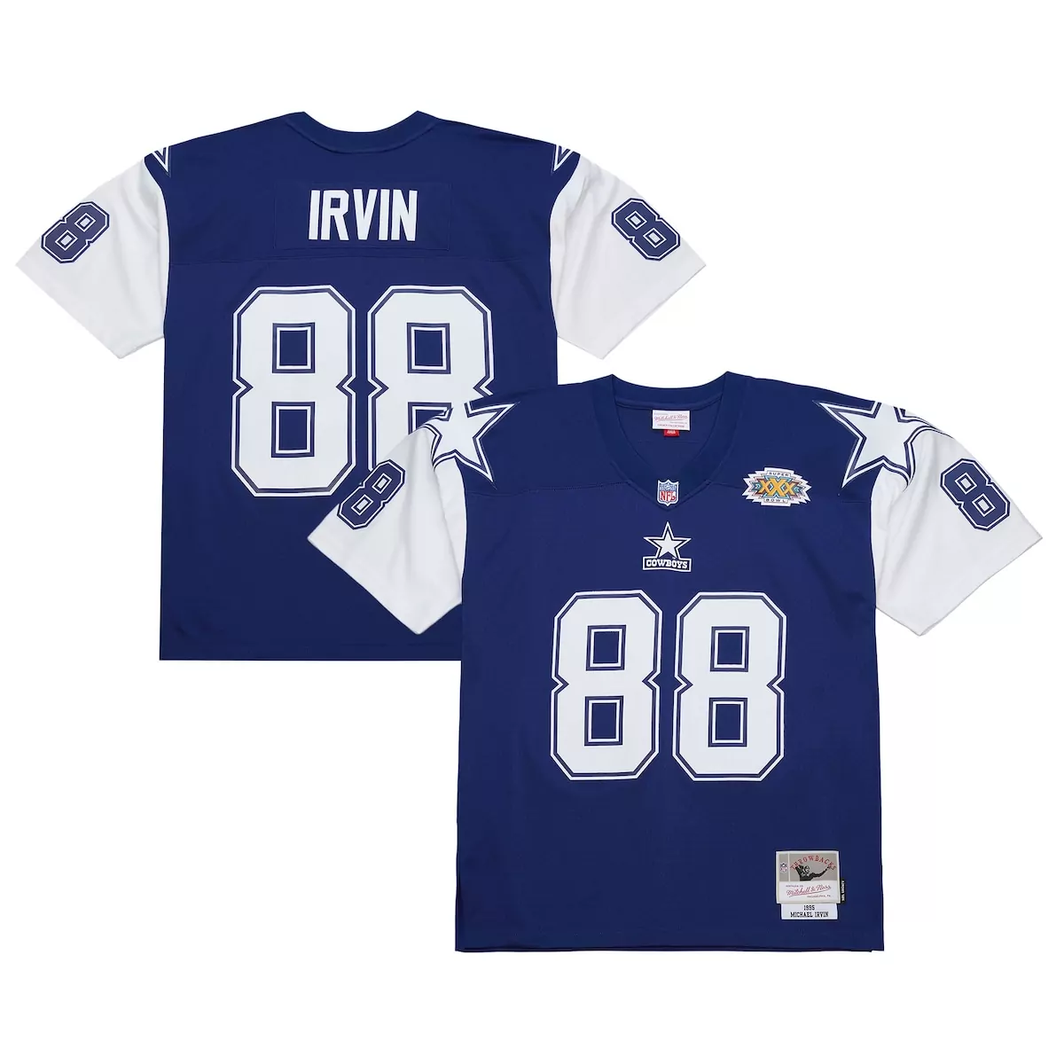 dallas cowboys 1994 michael irvin white throwback retired player jersey 1du