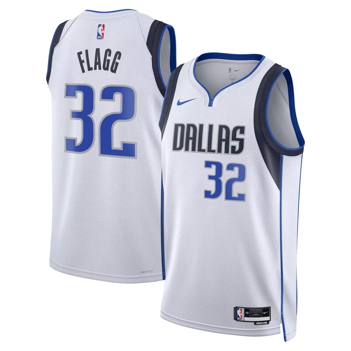 dallas mavericks association edition jersey nba 2025 first round draft pick white cooper flagg unisex