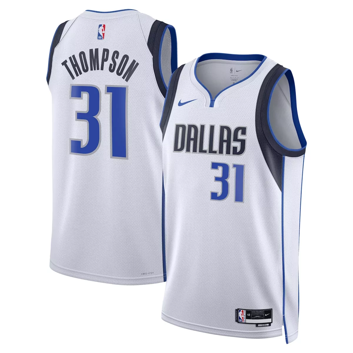 dallas mavericks association edition jersey white klay thompson unisex
