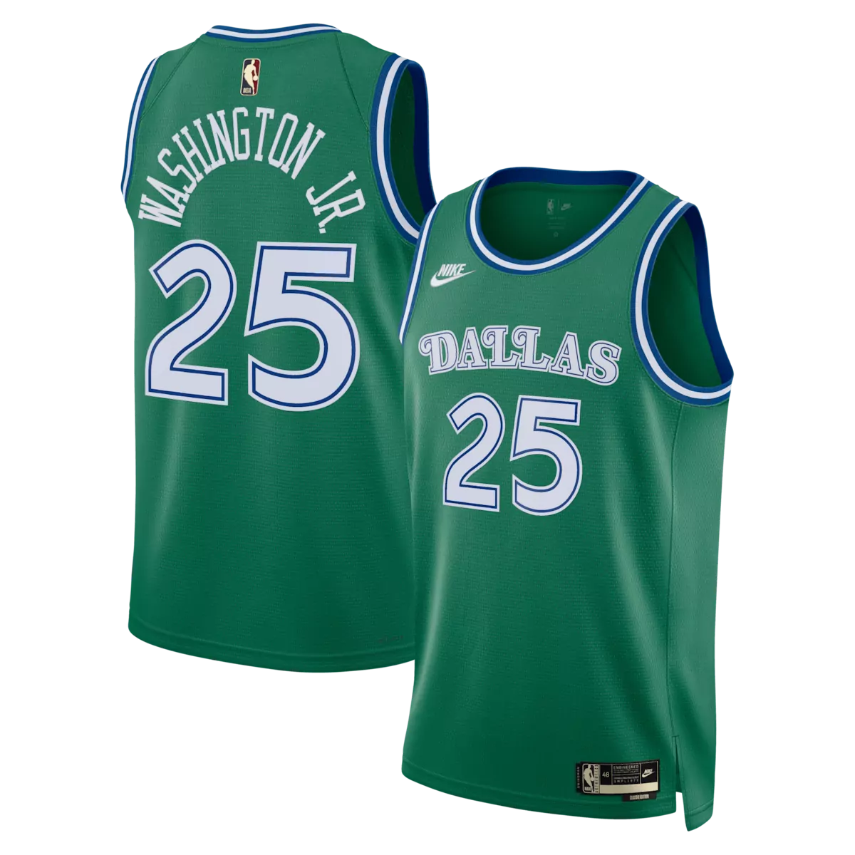 dallas mavericks classic edition jersey green p j washington jr unisex