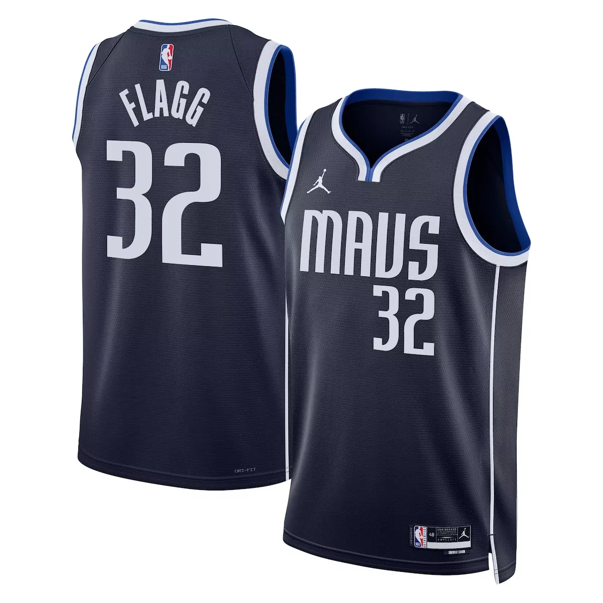 dallas mavericks jordan statement edition jersey nba 2025 first round draft pick navy cooper flagg unisex