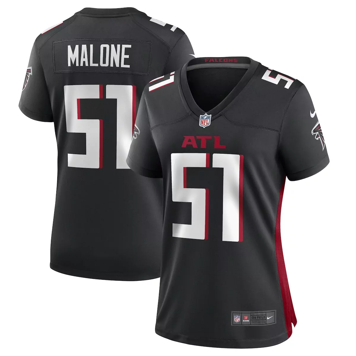 deangelo malone atlanta falcons black game player jersey