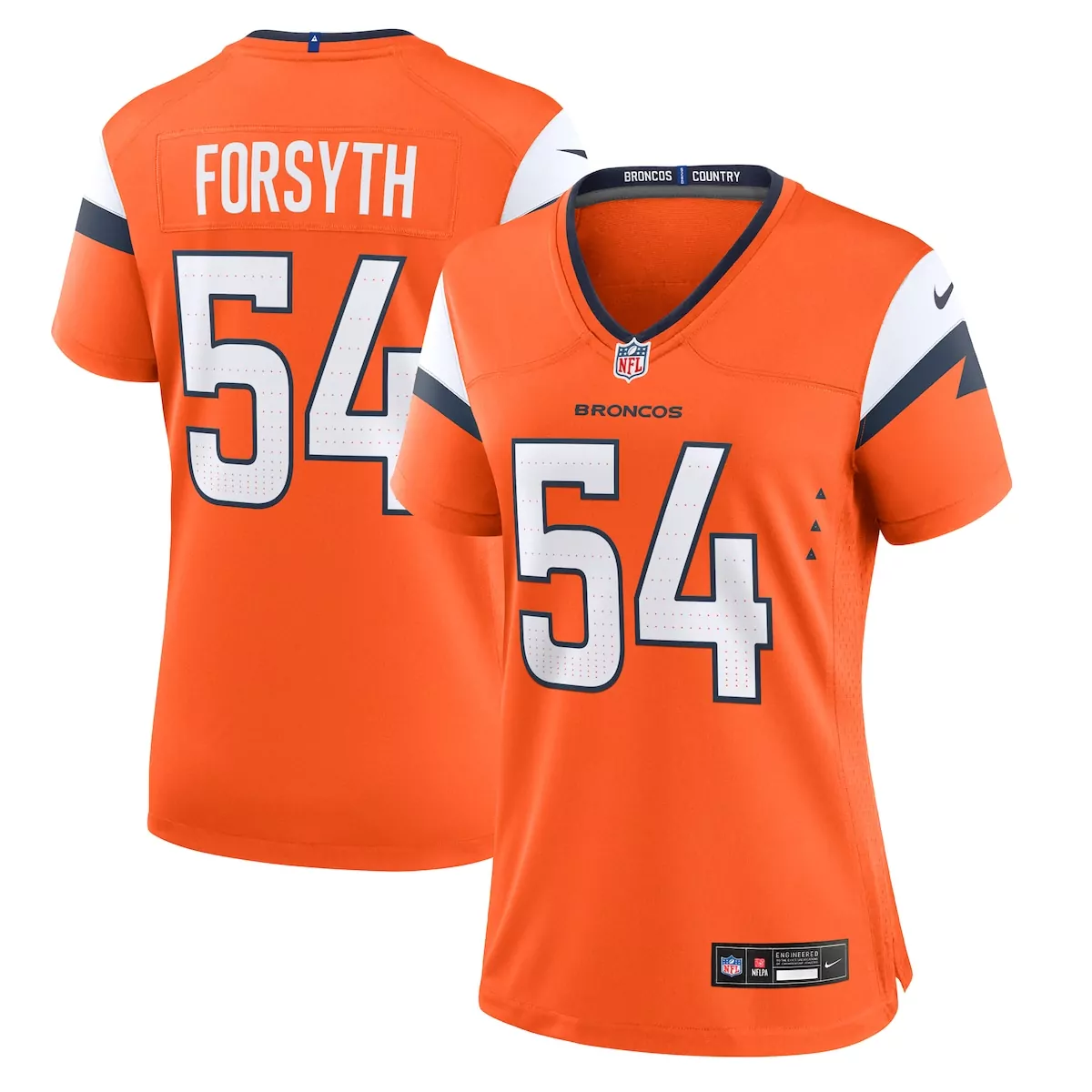 denver broncos alex forsyth orange team game jersey