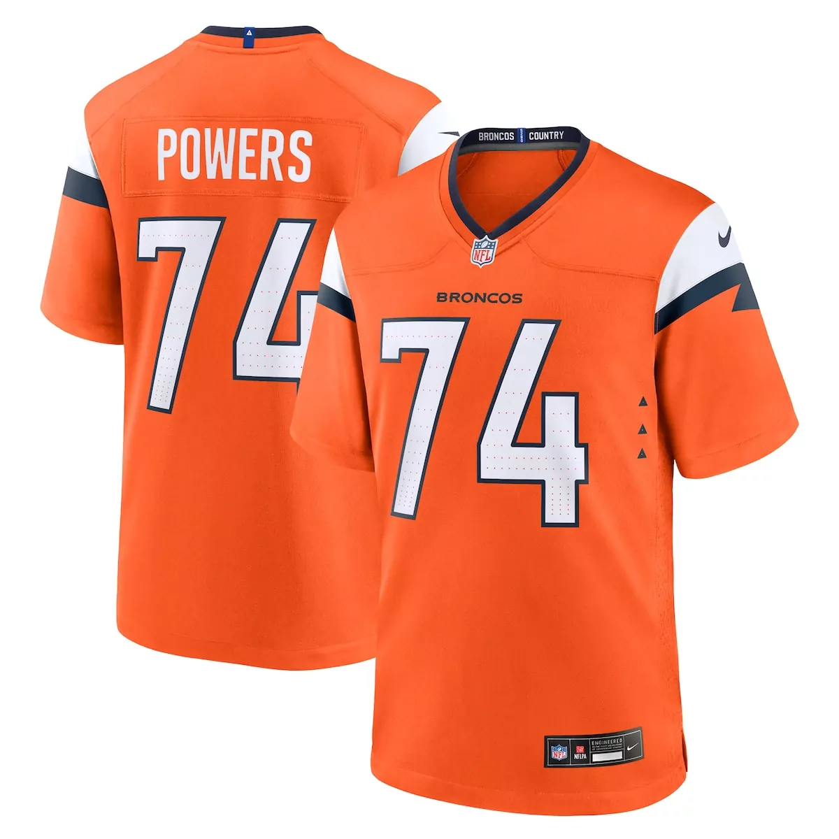 denver broncos ben powers orange team game jersey ekq