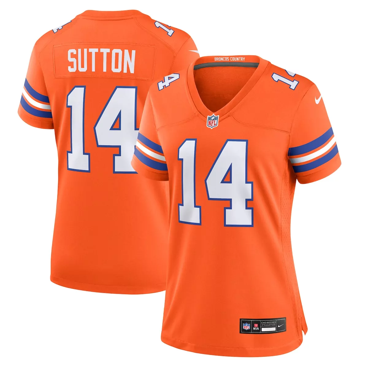courtland sutton orange denver broncos game jersey rzj