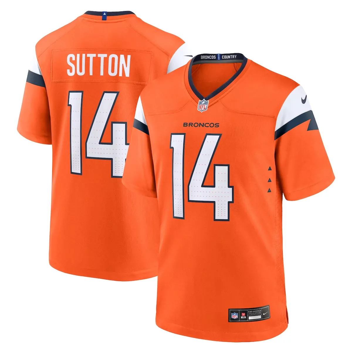 courtland sutton orange denver broncos game jersey rzj