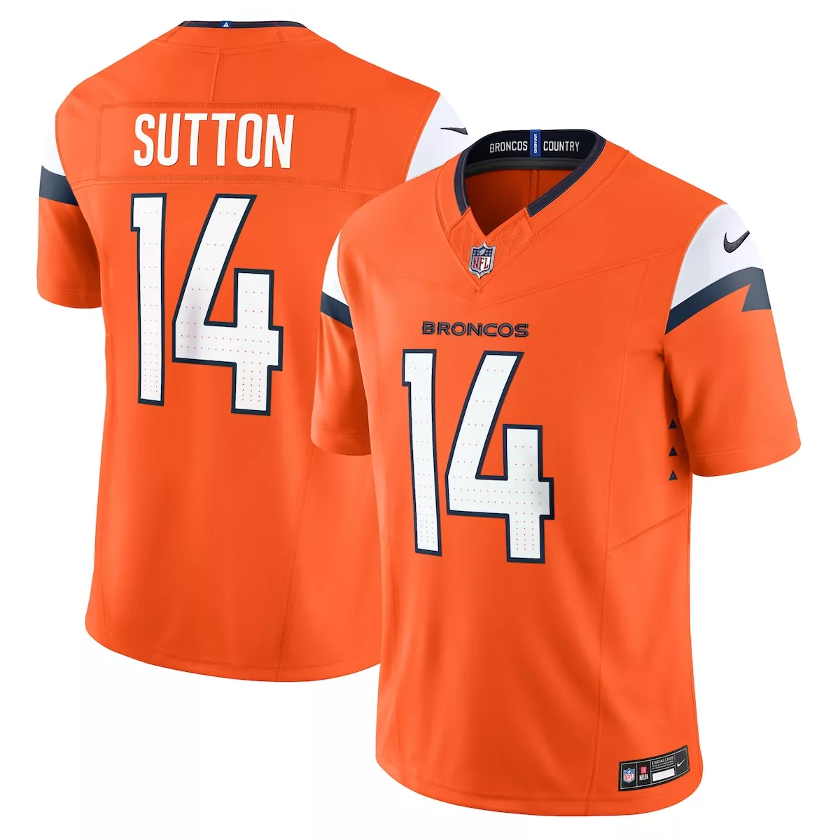 courtland sutton orange denver broncos game jersey rzj