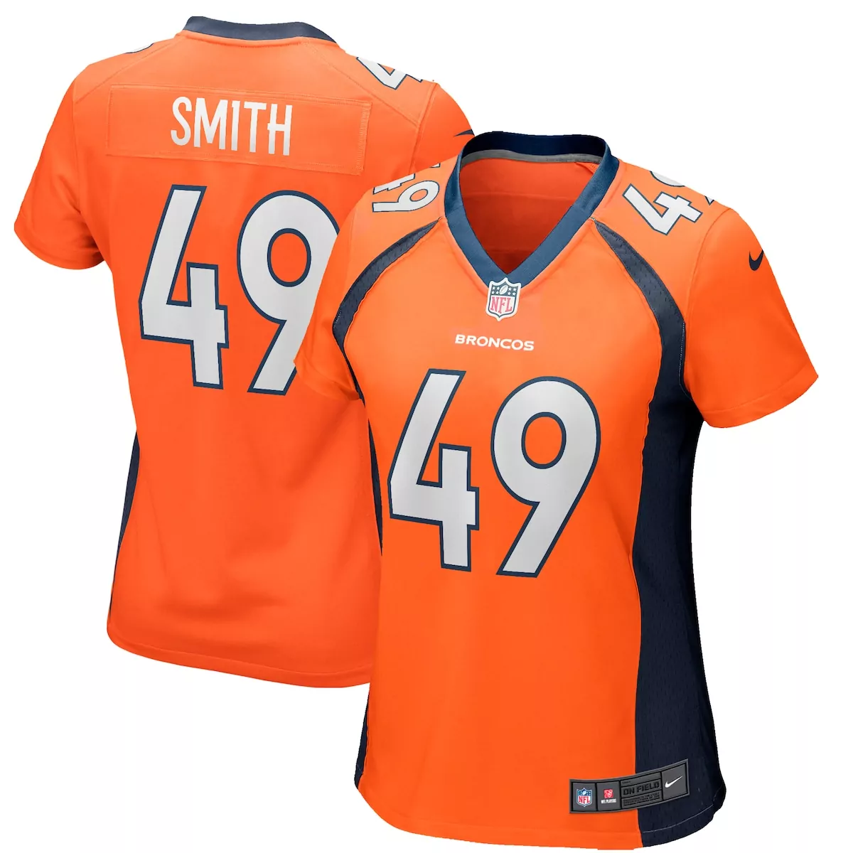 denver broncos damarri mathis orange team game jersey