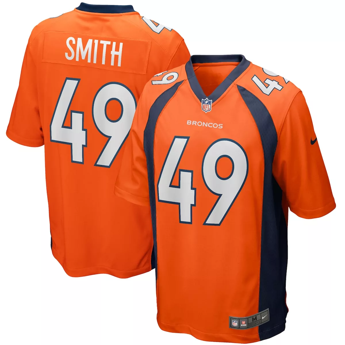 denver broncos damarri mathis orange team game jersey