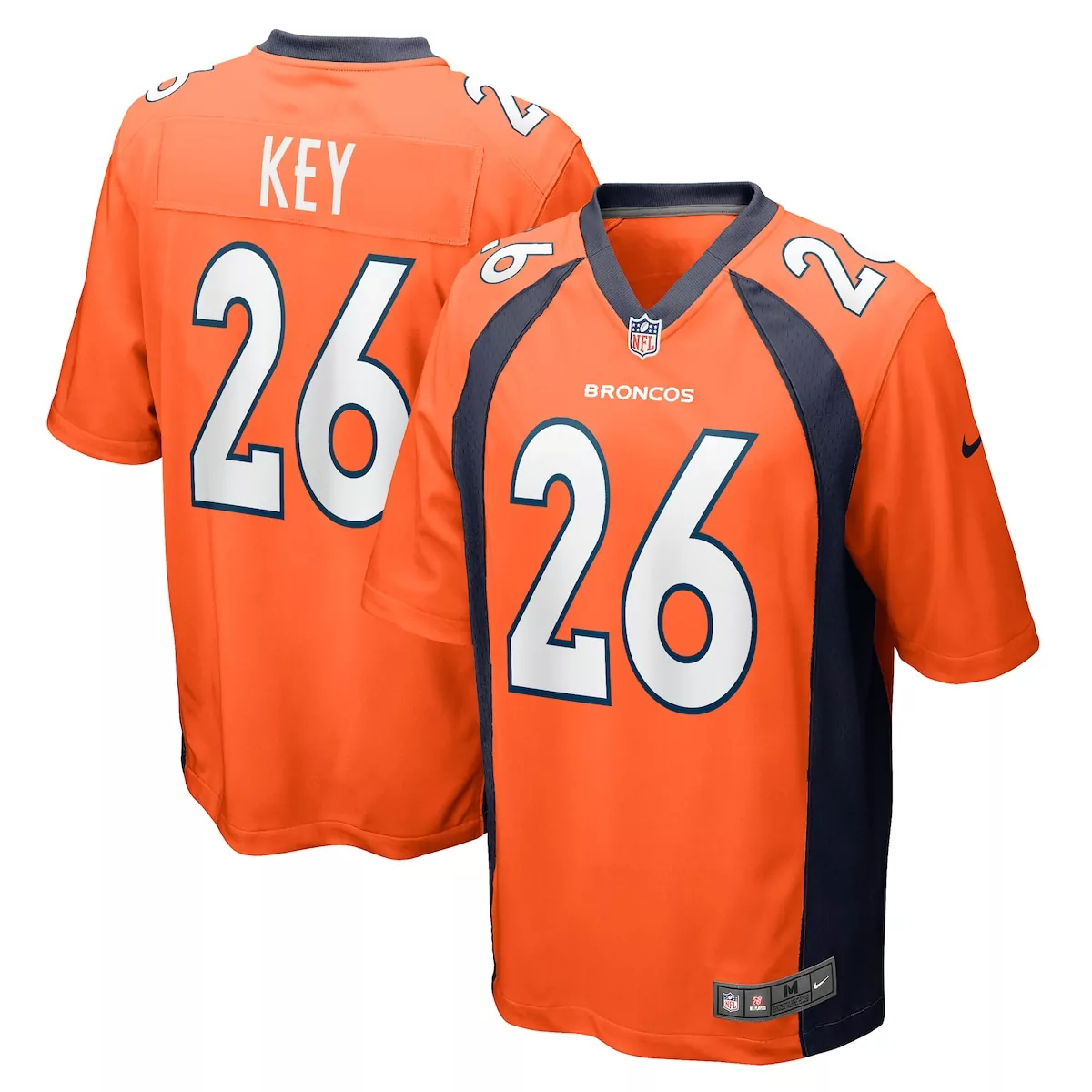 denver broncos dennis smith orange retired player alternate game jersey