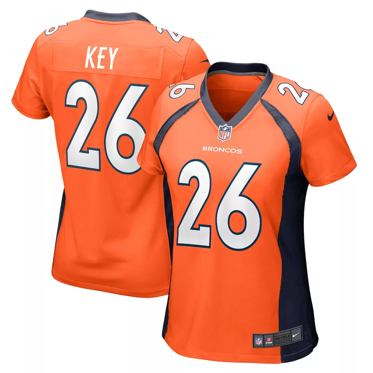 denver broncos devon key orange team game jersey y2u