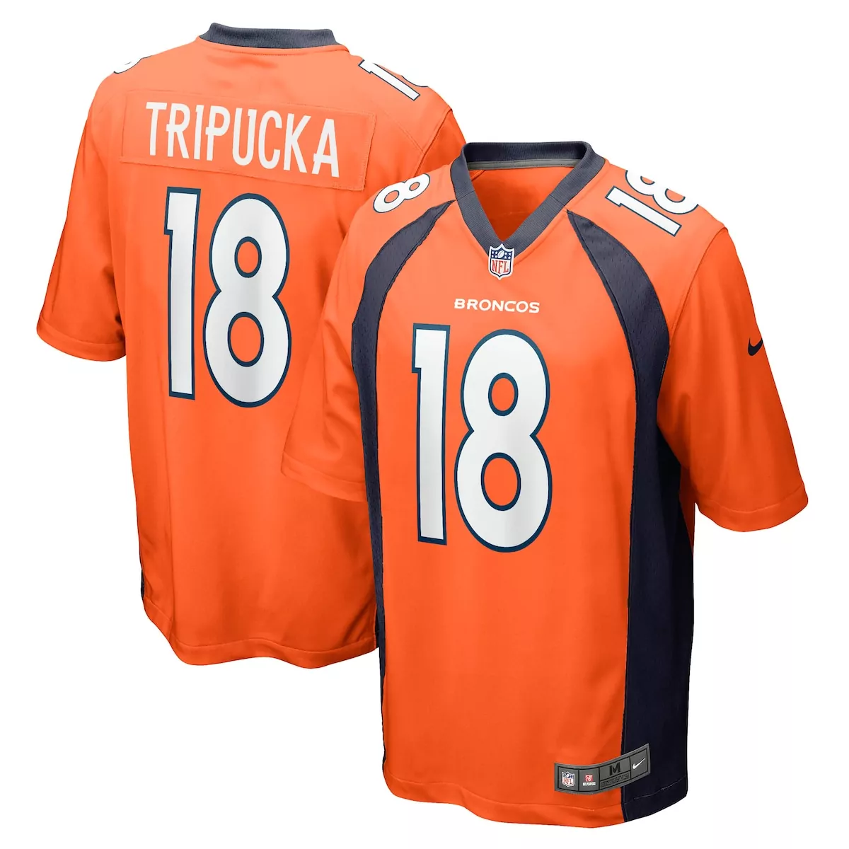 denver broncos frank tripucka orange retired player jersey o0q