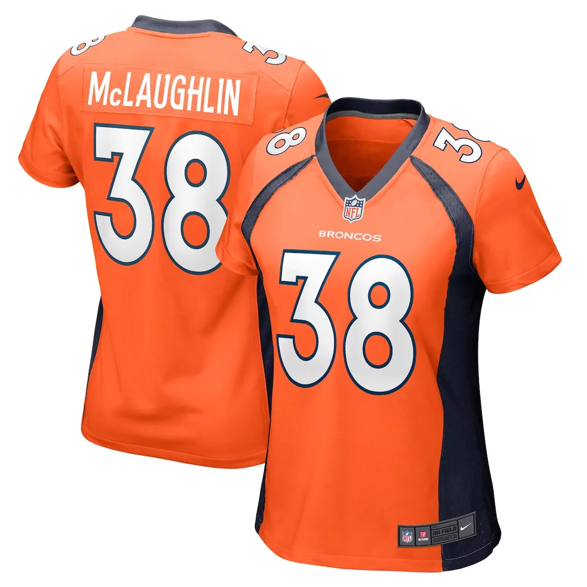 denver broncos jaleel mclaughlin orange game jersey j52