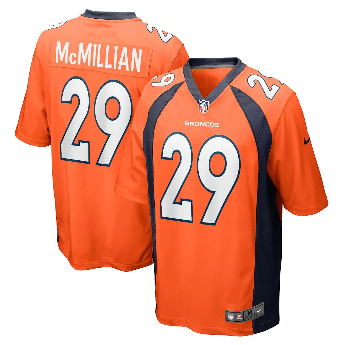 denver broncos jaquan mcmillian orange team game jersey 5ix
