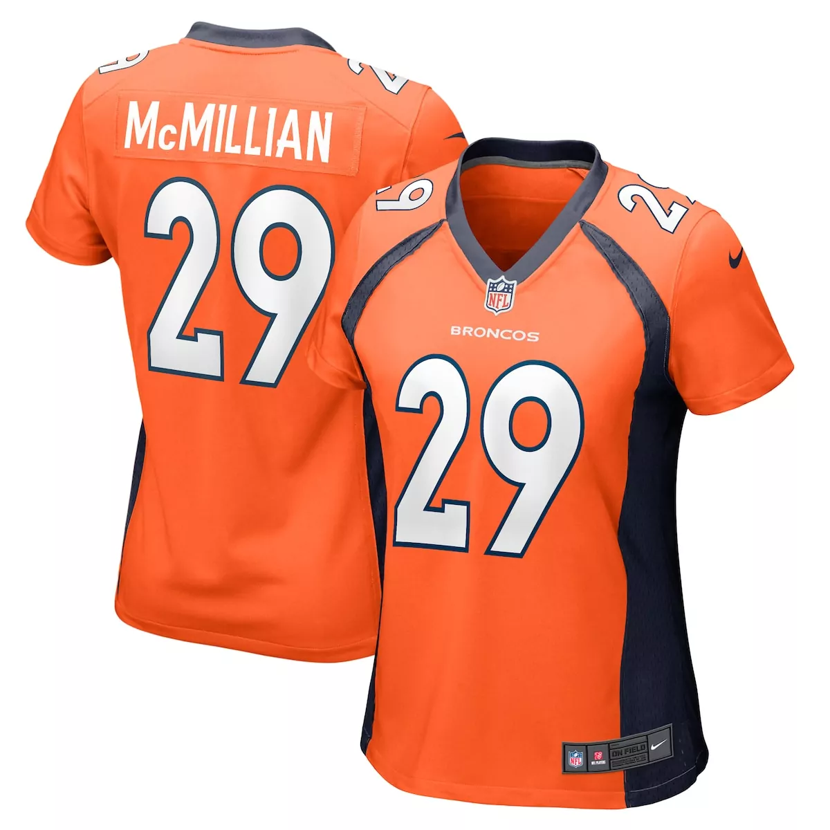denver broncos jaquan mcmillian orange team game jersey 5ix