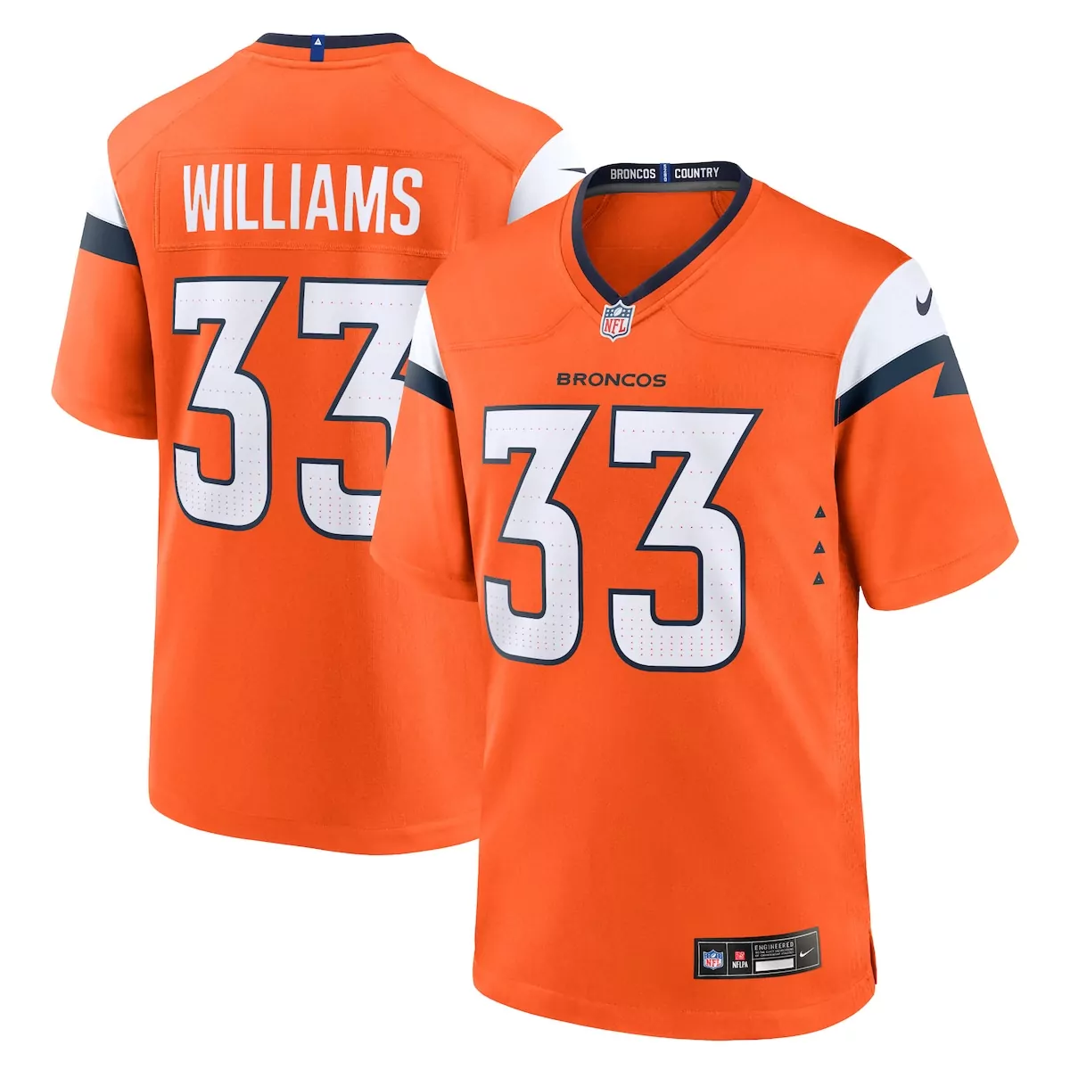 denver broncos javonte williams navy mile high collection vapor f u s e limited jersey
