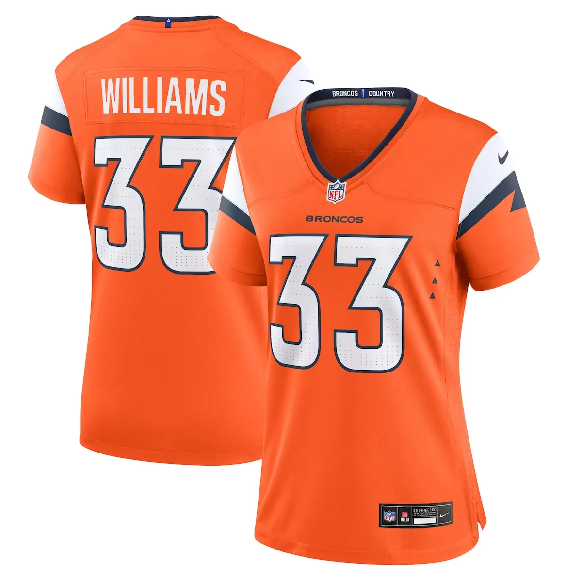 denver broncos javonte williams navy mile high collection vapor f u s e limited jersey