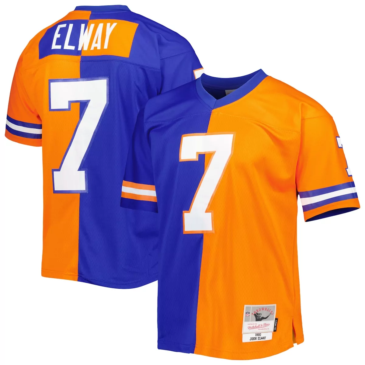 denver broncos john elway orange mile high collection 1977 throwback player game jersey