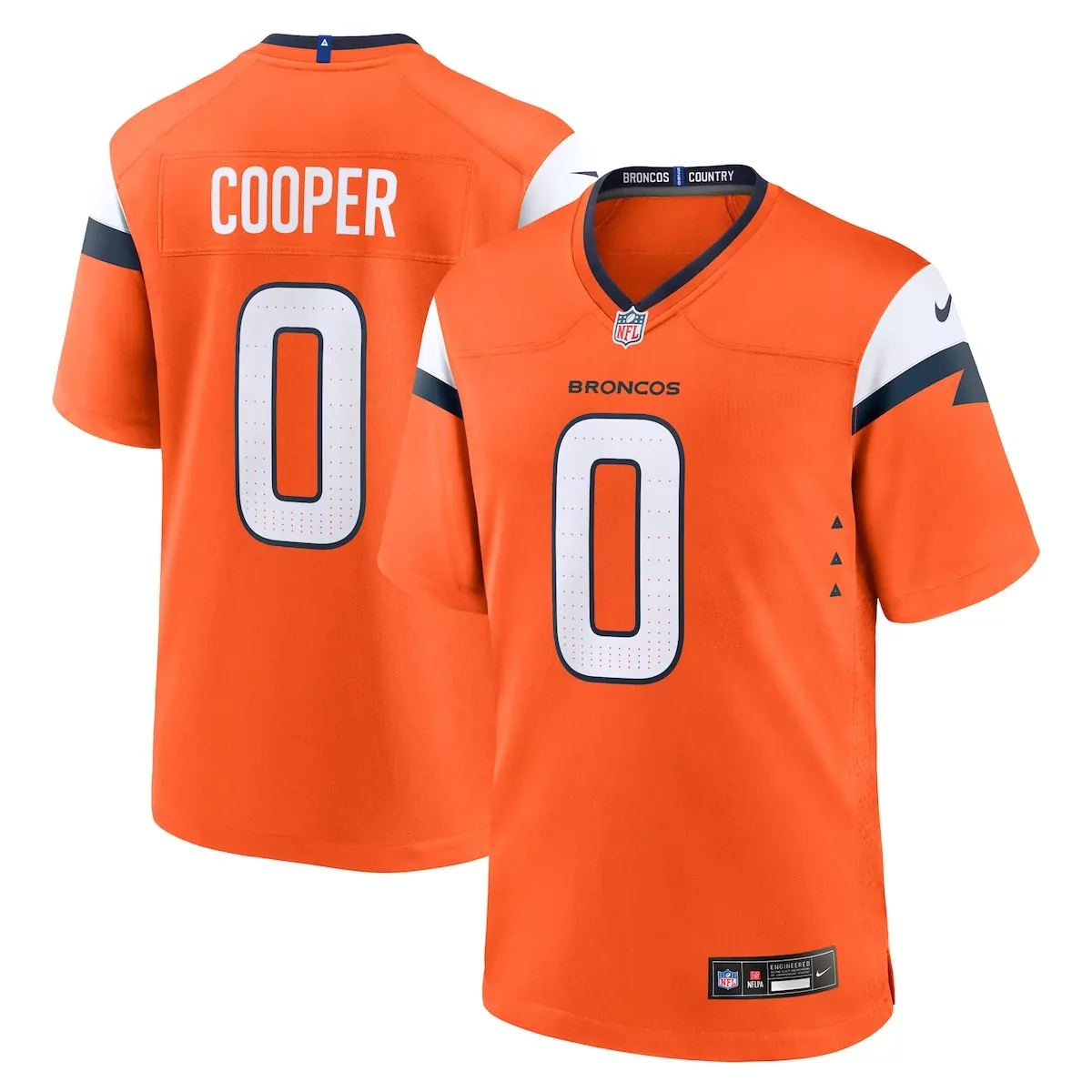 denver broncos jonathon cooper orange team game jersey ljr