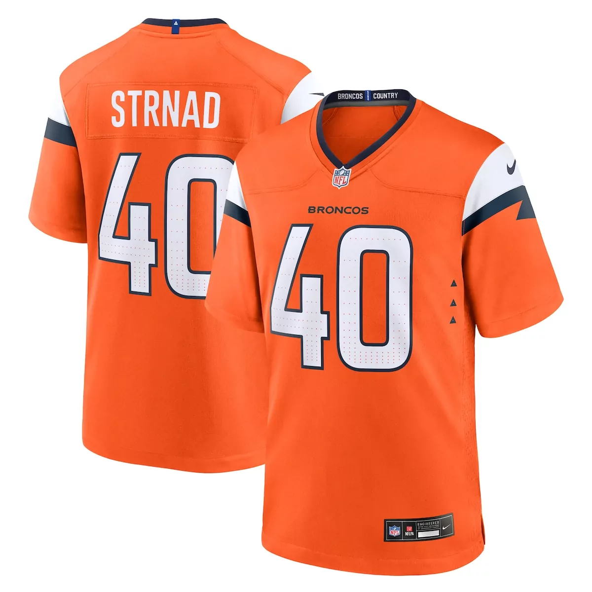 denver broncos justin simmons orange vapor f u s e limited jersey