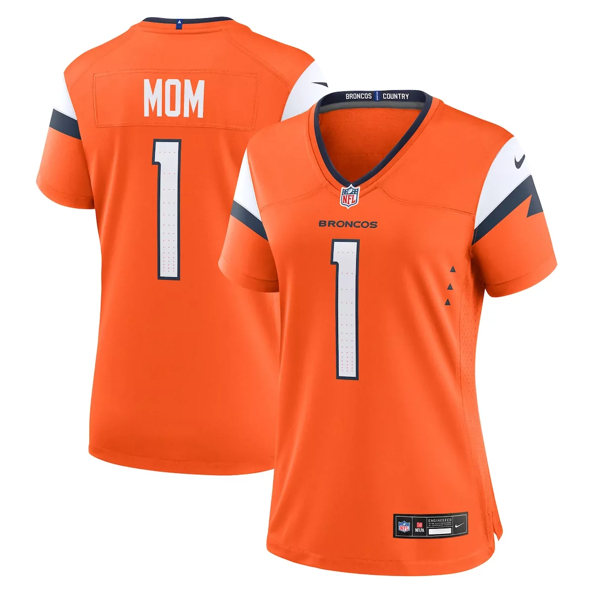 denver broncos orange 1 dad game jersey