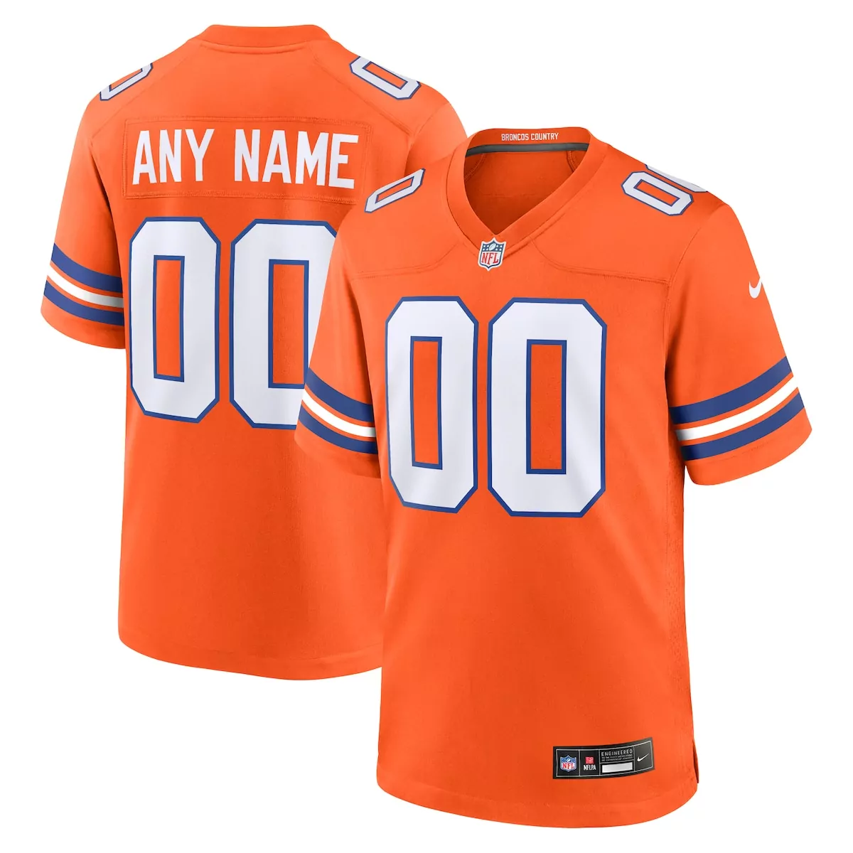 denver broncos orange 1 dad game jersey