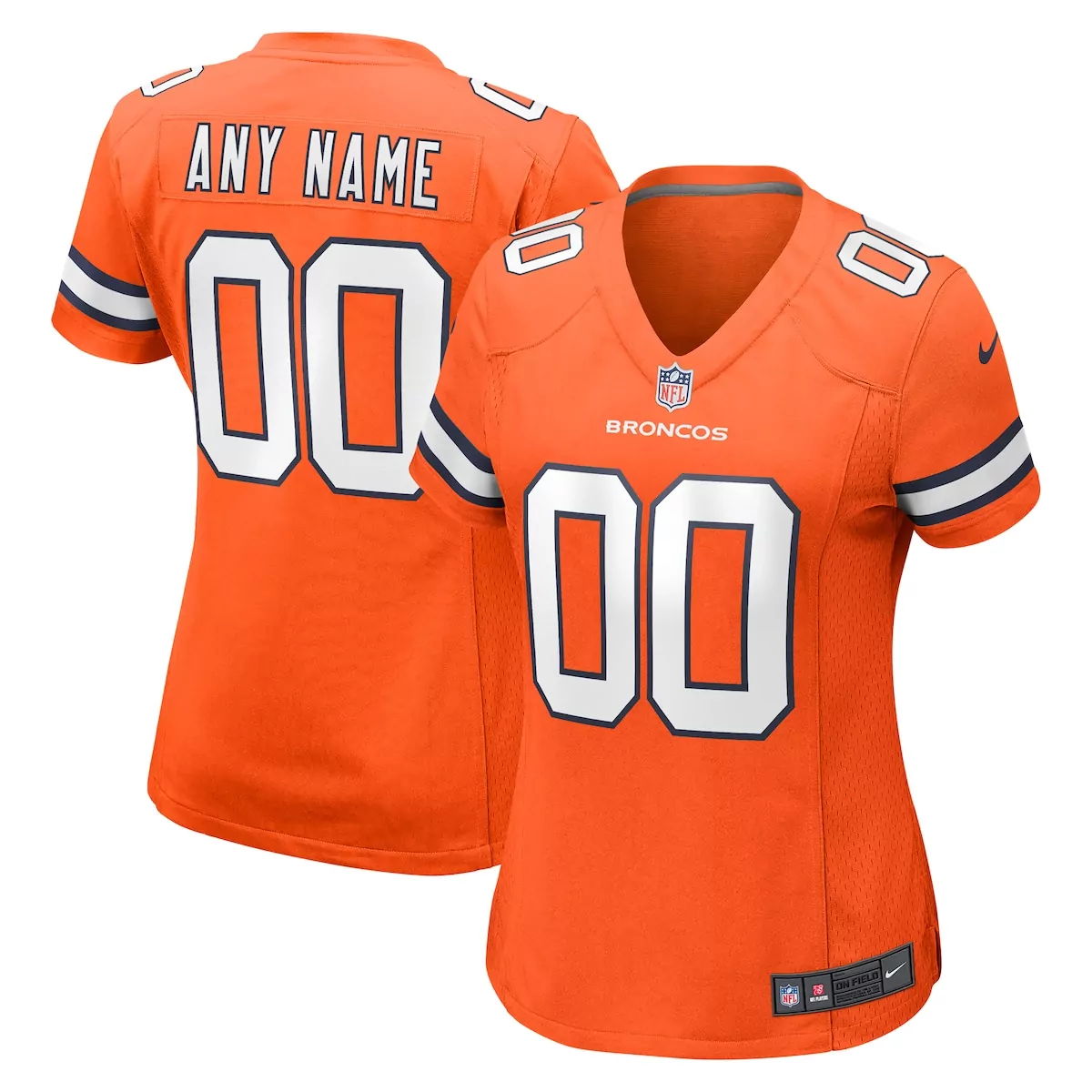 denver broncos orange alternate custom game jersey lku